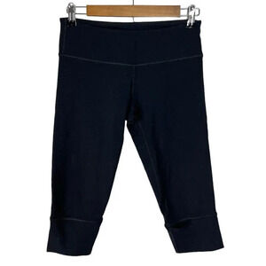 Lululemon Black Capri Leggings Unknown Size Refer To Measurements Yoga Women’s